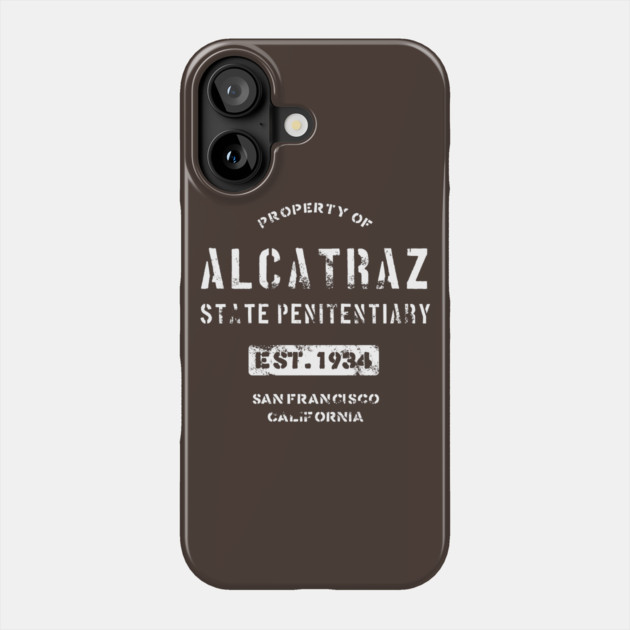 Property of Alcatraz Penitentiary Prison T-Shirt Phone Case by dumbshirts