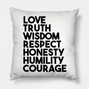 Seven Teachings Ojibwe Indigenous WAWEZHI CANADA Pillow