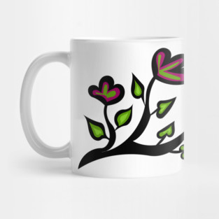 Ojibwe Floral Beadwork Indigenous WAWEZHI CANADA Mug