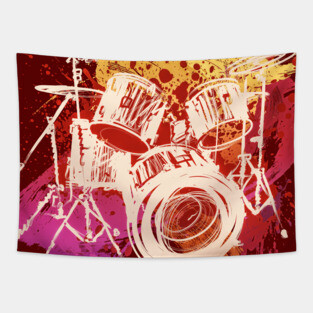 Drum Splash Tapestry