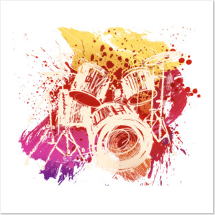 Drum Splash Posters and Art