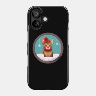 Abyssinian Cat Xmas Ornament, Love Cats Phone Case