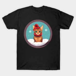 Abyssinian Cat Xmas Ornament, Love Cats T-Shirt