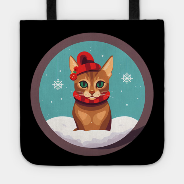 Abyssinian Cat Xmas Ornament, Love Cats Tote by logiamerch