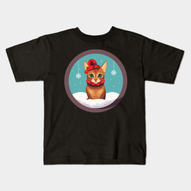 Abyssinian Cat Xmas Ornament, Love Cats Kids T-Shirt by logiamerch