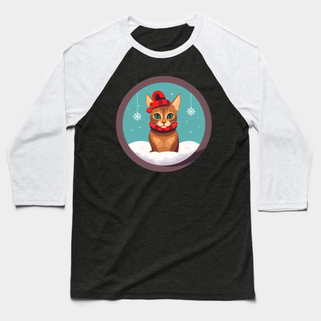 Abyssinian Cat Xmas Ornament, Love Cats Baseball T-Shirt by logiamerch