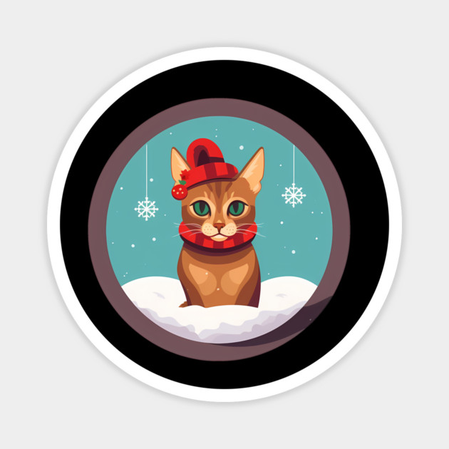 Abyssinian Cat Xmas Ornament, Love Cats Magnet by logiamerch