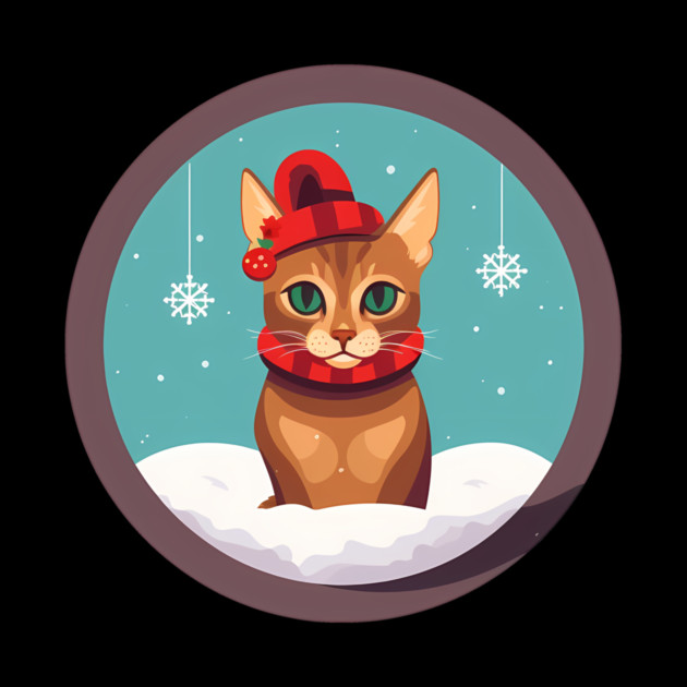 Abyssinian Cat Xmas Ornament, Love Cats by logiamerch