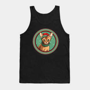 Abyssinian Cat Xmas Ornament, Love Cats Tank Top
