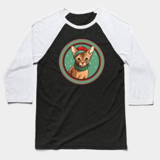 Abyssinian Cat Xmas Ornament, Love Cats Baseball T-Shirt