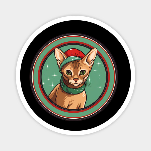 Abyssinian Cat Xmas Ornament, Love Cats Magnet by logiamerch