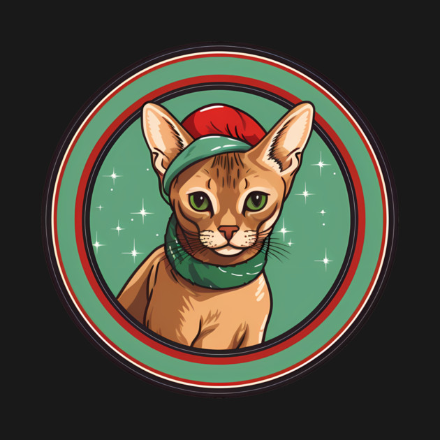 Abyssinian Cat Xmas Ornament, Love Cats by logiamerch