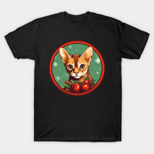 Abyssinian Cat Xmas Ornament, Love Cats T-Shirt