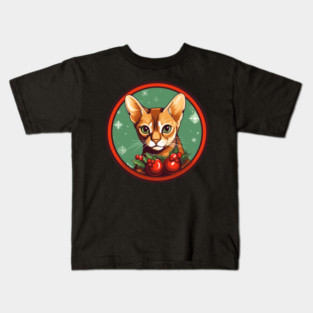 Abyssinian Cat Xmas Ornament, Love Cats Kids T-Shirt