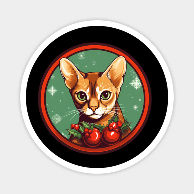 Abyssinian Cat Xmas Ornament, Love Cats Magnet by logiamerch