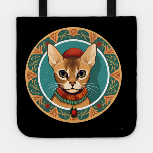 Abyssinian Cat Xmas Ornament, Love Cats Tote by logiamerch