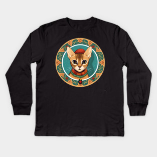 Abyssinian Cat Xmas Ornament, Love Cats Kids Long Sleeve T-Shirt
