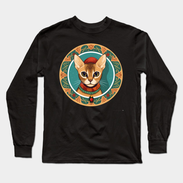 Abyssinian Cat Xmas Ornament, Love Cats Long Sleeve T-Shirt by logiamerch