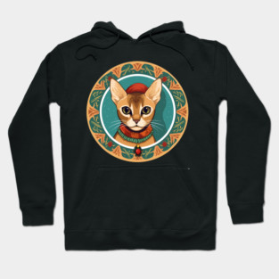 Abyssinian Cat Xmas Ornament, Love Cats Hoodie