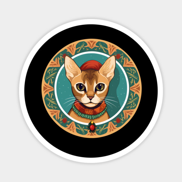 Abyssinian Cat Xmas Ornament, Love Cats Magnet by logiamerch
