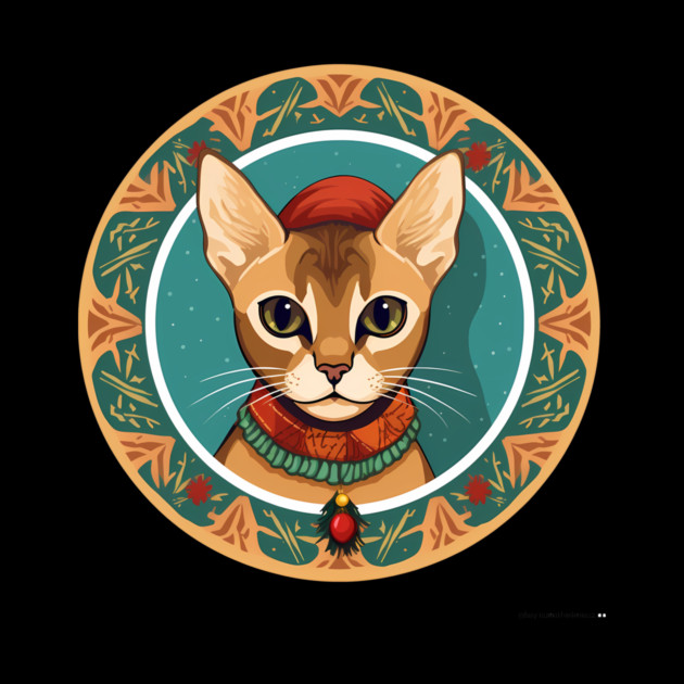 Abyssinian Cat Xmas Ornament, Love Cats by logiamerch