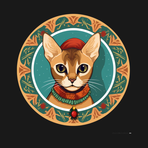 Abyssinian Cat Xmas Ornament, Love Cats by logiamerch