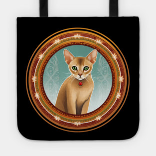 Abyssinian Cat Xmas Ornament, Love Cats Tote