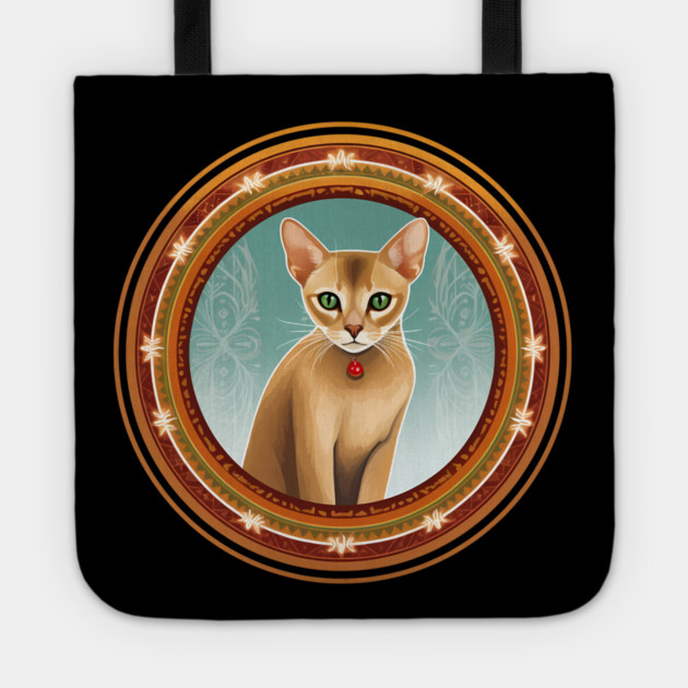 Abyssinian Cat Xmas Ornament, Love Cats Tote by logiamerch