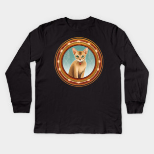 Abyssinian Cat Xmas Ornament, Love Cats Kids Long Sleeve T-Shirt