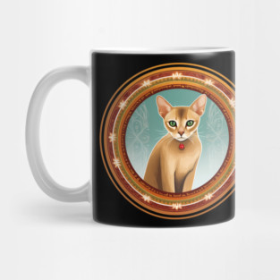 Abyssinian Cat Xmas Ornament, Love Cats Mug