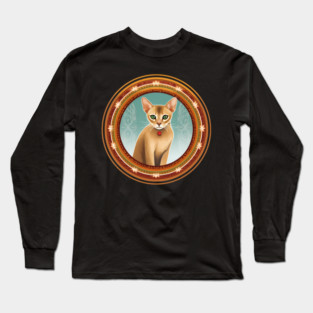 Abyssinian Cat Xmas Ornament, Love Cats Long Sleeve T-Shirt