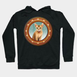 Abyssinian Cat Xmas Ornament, Love Cats Hoodie