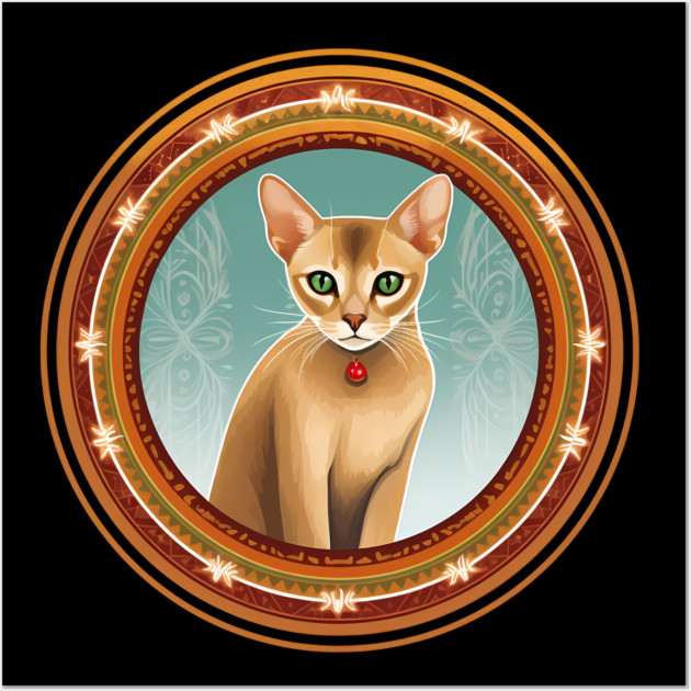 Abyssinian Cat Xmas Ornament, Love Cats Wall Art by logiamerch