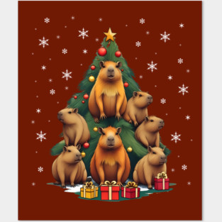 Capybara tree Christmas, Capybara Pets, Cute capybara Posters and Art