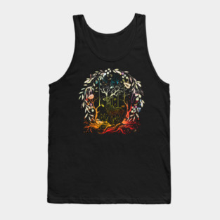 Deer artwork Tank Top