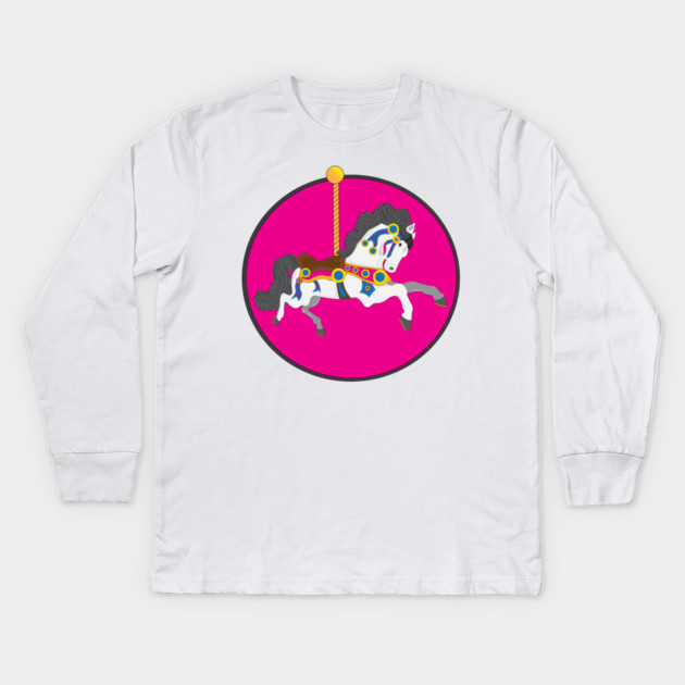 Carousel Horse Kids Long Sleeve T-Shirt by DickinsonDesign