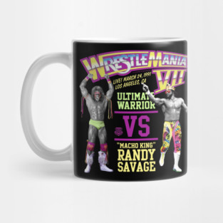 Ultimate Warrior Vs Macho Man Wrestlemania Mug