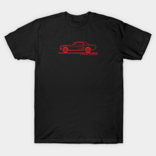 1968 Mustang Hardtop Coupe Red T-Shirt