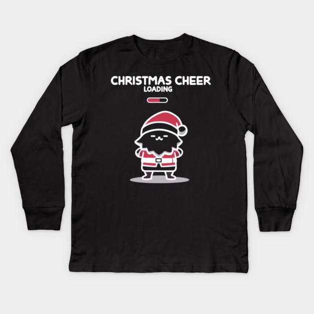 Christmas Cheer Loading Kids Long Sleeve T-Shirt by Frank Ring