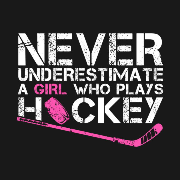 Funny Ice Hockey Player For Women Girls Hockey Lovers by MetalHoneyDesigns