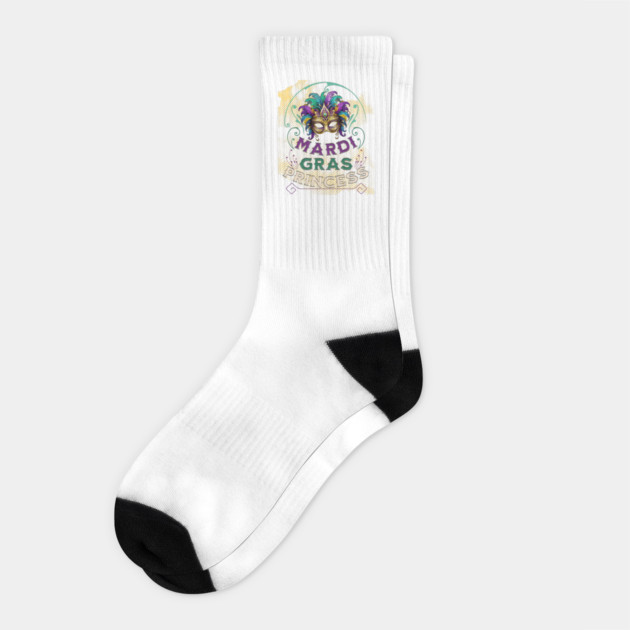 Mardi Gras Princess Socks by WarFX Designs