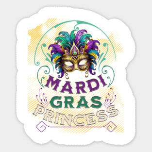 Mardi Gras Princess Sticker