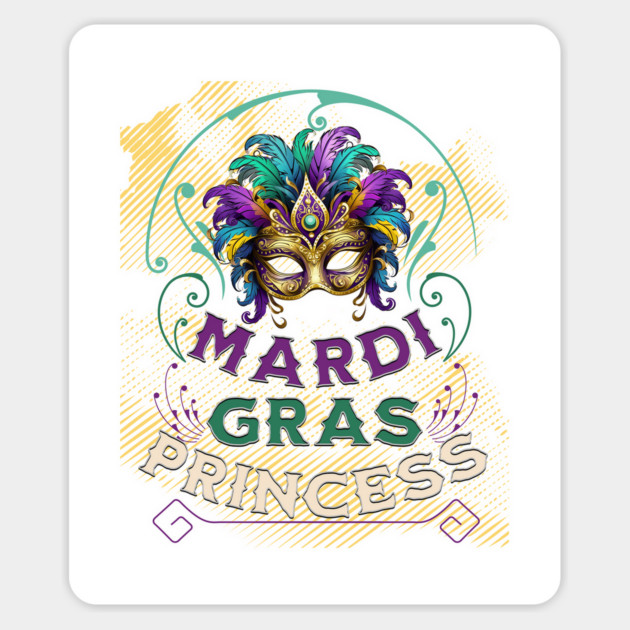 Mardi Gras Princess Magnet by WarFX Designs