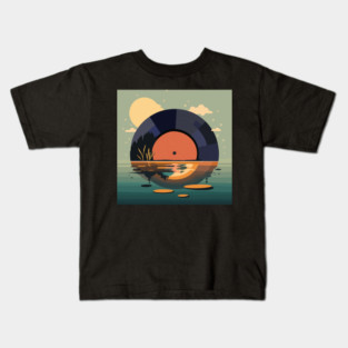 Vinyl LP Music record Sunset Kids T-Shirt