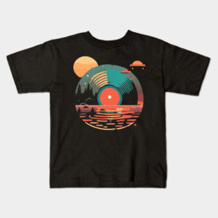 Vinyl LP Music record Sunset Kids T-Shirt