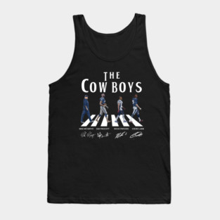 Cowboys Walking Abbey Road Signatures Football Tank Top