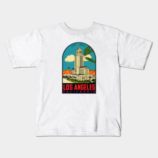 1940s Los Angeles City Hall Kids T-Shirt