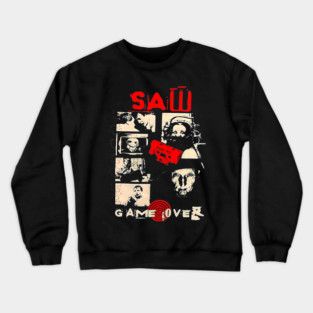 Vintage Saw Jigsaw Game Over Crewneck Sweatshirt