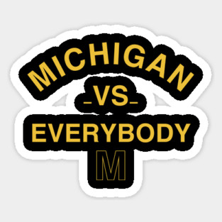 Michigan vs Everybody jordan Sticker