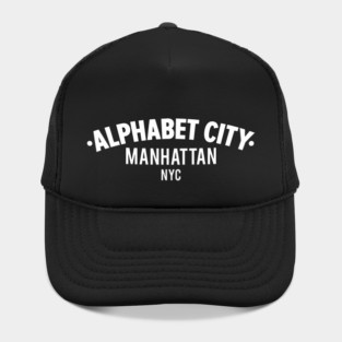 Alphabet City Manhattan Minimal Typo Art - T-Shirt & Apparel Design Hat